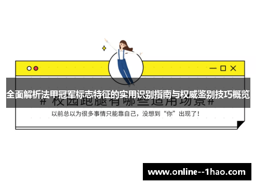 全面解析法甲冠军标志特征的实用识别指南与权威鉴别技巧概览